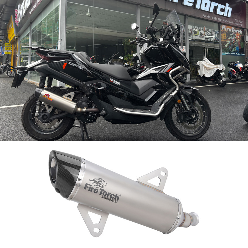 Suitable for ZONTES motorcycle scooter Zongsheng 368G DMEK exhaust pipe tail section 26-27 titanium alloy front section