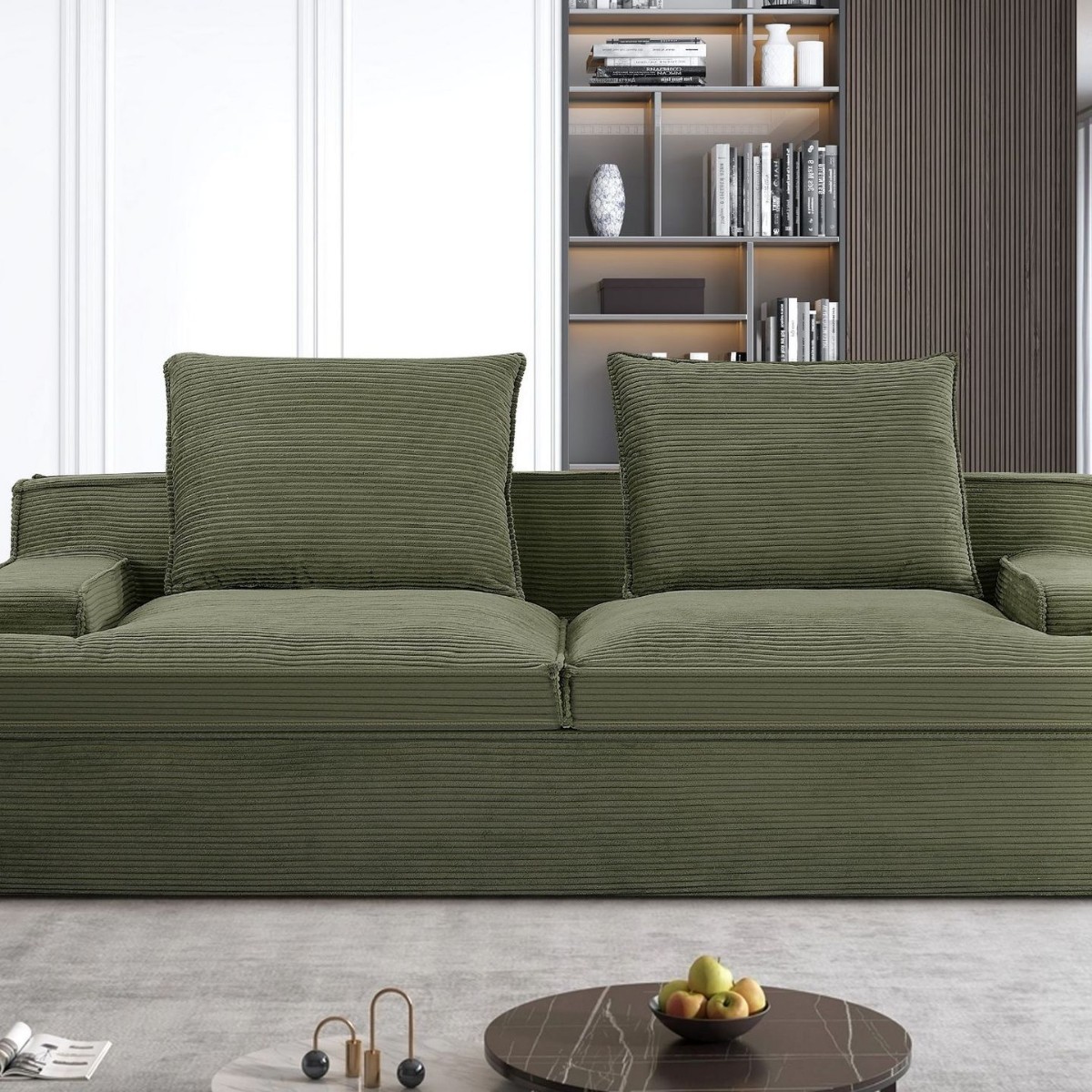 Estilo de Hong Kong, lujo ligero, nórdico, pequeño apartamento, sala de estar, diseño doble, sofá de combinación moderno