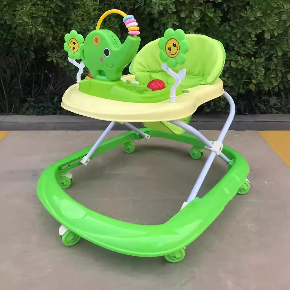 Baby Walker plegable con música anticaída coche de arranque 6-18 meses niños y niñas