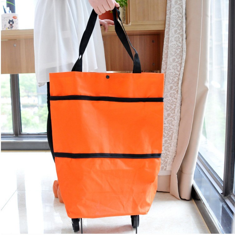 Factory wholesale portable shopping tug bag wholesale shopping bag home folding cart shopping wheel bag