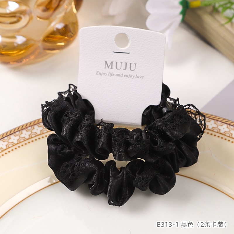 [Carga de tarjeta] sensación de alto nivel coreano de cabello de código de barras de moda de alta elasticidad de cabello anillo de cabello correa de cola de caballo