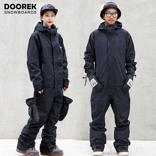 Doorek New Ready-Made Ski Suit One-Piece Suit for Men and Women Single Board Double Full-Pressed Professional Ski Pants Ski Equipment