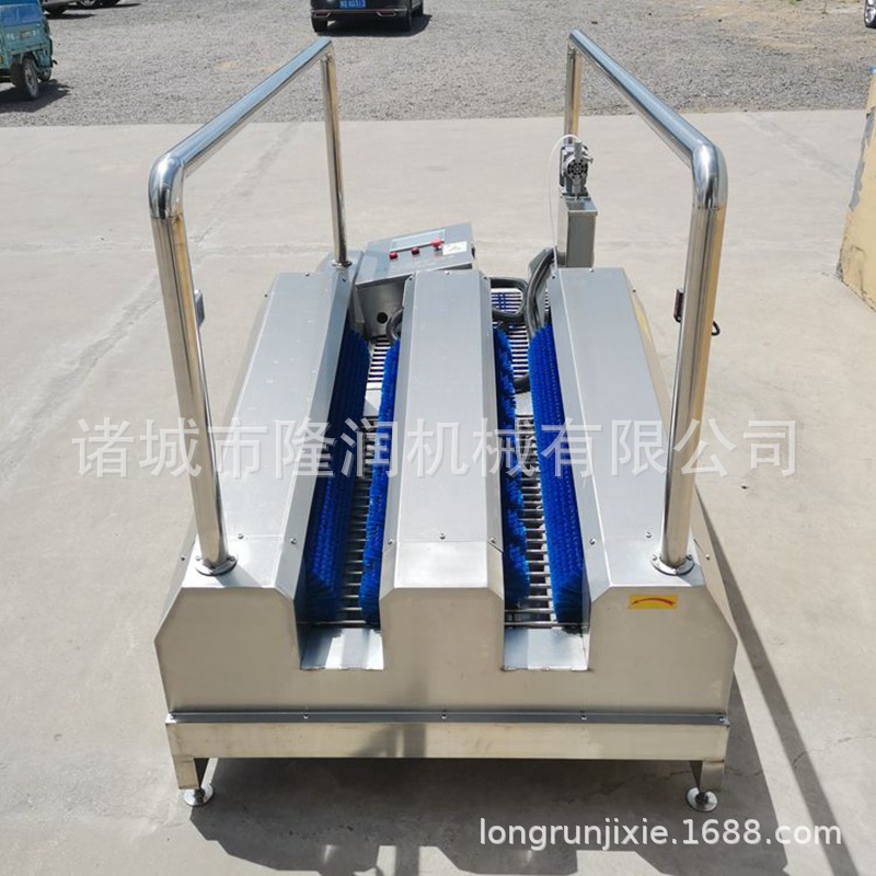 厂家供货全自动单通道洗靴机红外线感应通过式洗鞋机