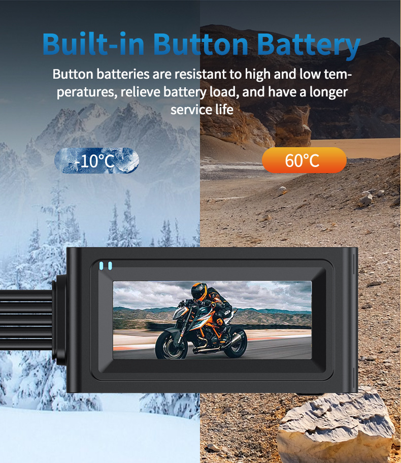 Cross-border motorcycle driving recorder HD 1080 touch 3.16 inch WiFi front and rear dual recording locomotive recorder