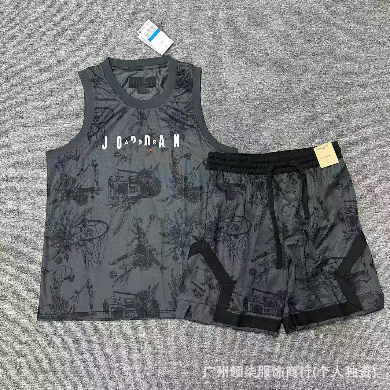 Nuevo chaleco de baloncesto deportivo Flying Man más pantalones cortos secado rápido transpirable relajado diario ocio correr chaleco deportivo image 33