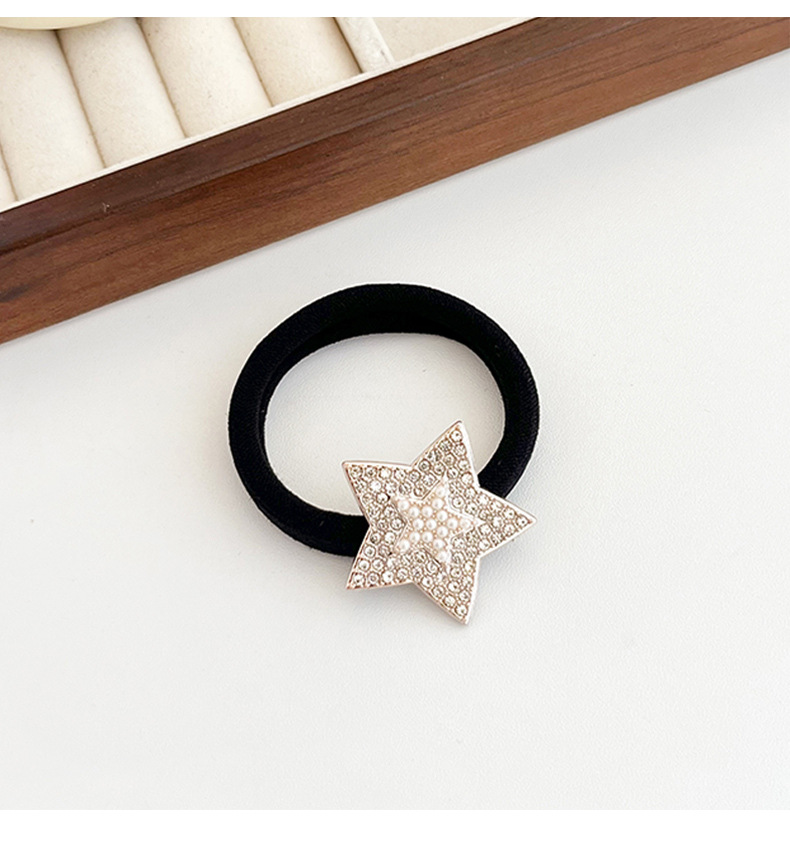 Women's Simple Style Geometric Nylon Inlay Artificial Pearls Rhinestones Hair Tie display picture 8