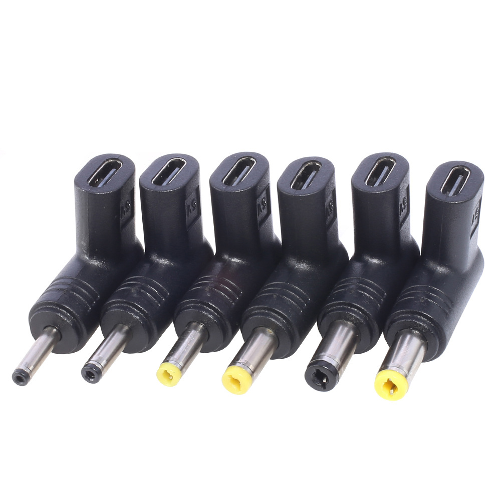 5V9V12V多电压Type-C转DC弯头平板电脑路由机顶盒电源充电转接头