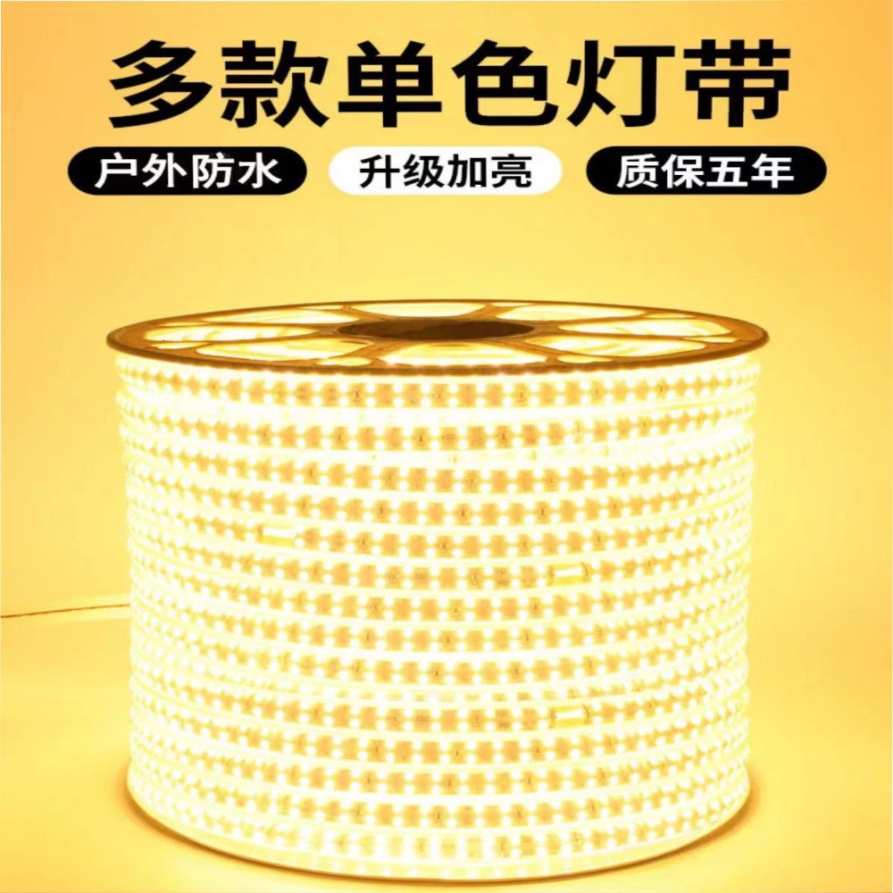Tira de Luz LED de Alto Voltaje 220V 2835 5730 Impermeable Regulable para Exteriores