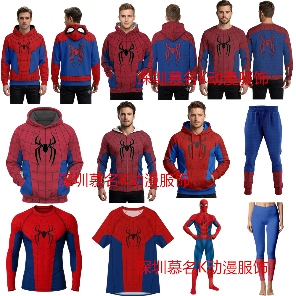 Cross-border Movie Spider-Man 4 3D Digital Print Cosplay Anime Character One-Piece Bodysuit