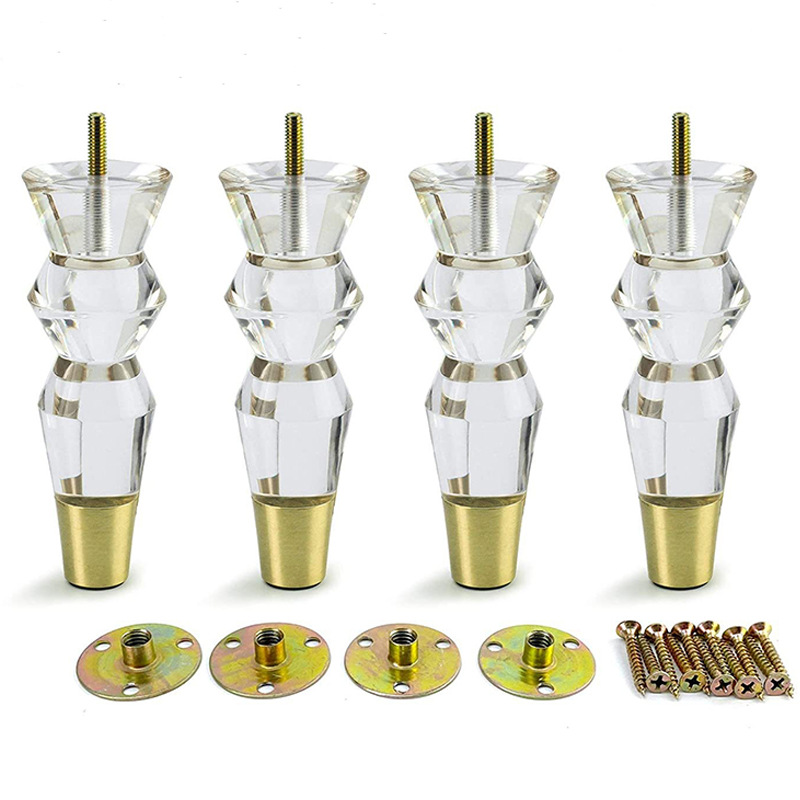 Cross-Border Acrylic Sofa Legs, Cabinet Legs, Furniture Hardware, Crystal Cabinet Legs, Modern Style Legs, Bed Legs, Modern Minimalist