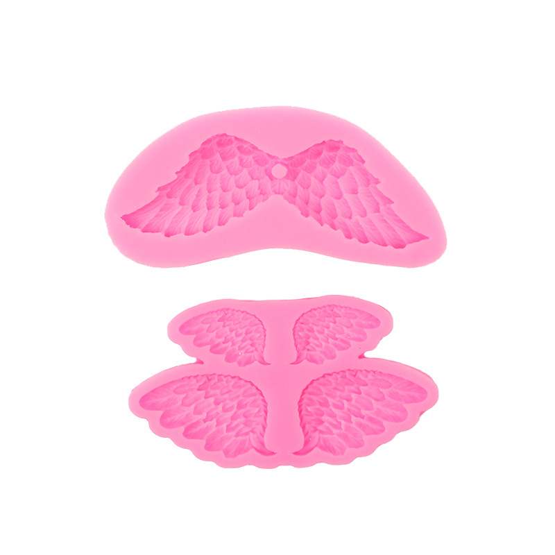 Grandes y pequeñas alas de ángel con agujeros molde silicona DIY yeso aromaterapia holding fragante piedra epoxi