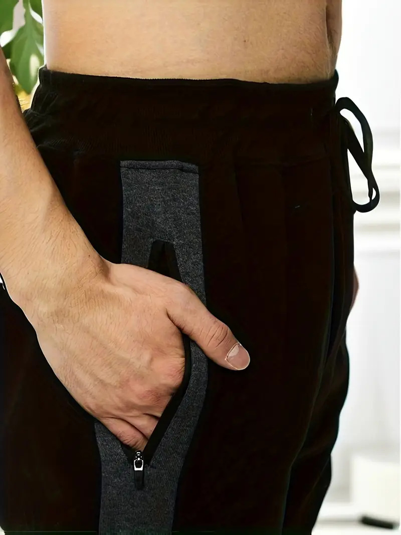 Herren-Jogginghose mit Fleecefutter – Slim Fit-Trainingshose mit Reißverschluss-Akzenten (S-3XL, 6 Farben, maschinenwaschbar)​_voghion.com