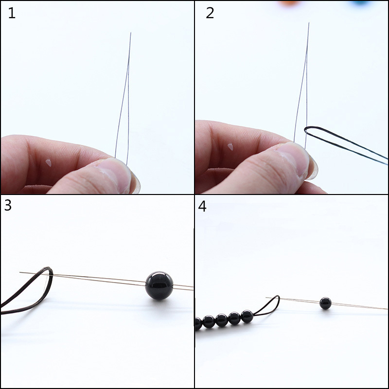 Diy Beaded Hook Needle Middle-Aperture Needle Middle-Aperture Needle Collar Needle