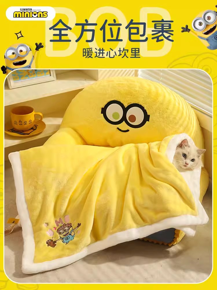 Minions serie Bobtim mascota manta gato estera alfombra gato nido invierno cálido perrera edredón de invierno image 2