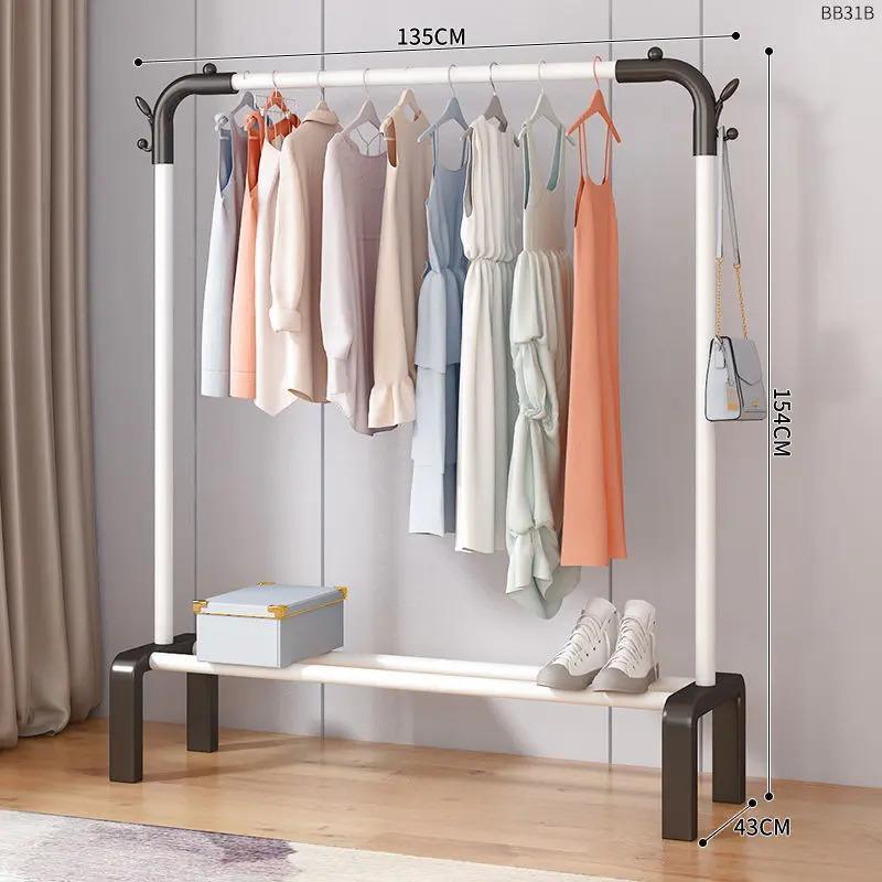 percha de ropa tipo piso para uso doméstico de alto grado colgar prendas de ropa rack varilla telescópica especial para balcón edredón