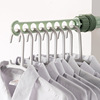 Window buckle drying rack home dormitory 8 -hole drying shelf portable travel pole rotation poly pores rack