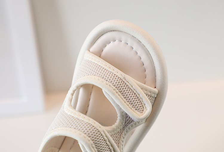 Chaussures d'été en tissu coréen pour enfants, sandales à Velcro respirantes à la mode pour bébés hommes et femmes, plage_voghion.com