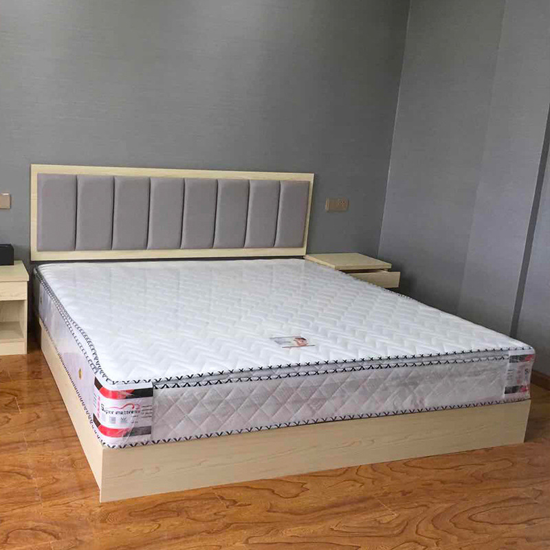 現代風簡約多層免油版 快捷酒店普通間客房床 定制酒店配套家具