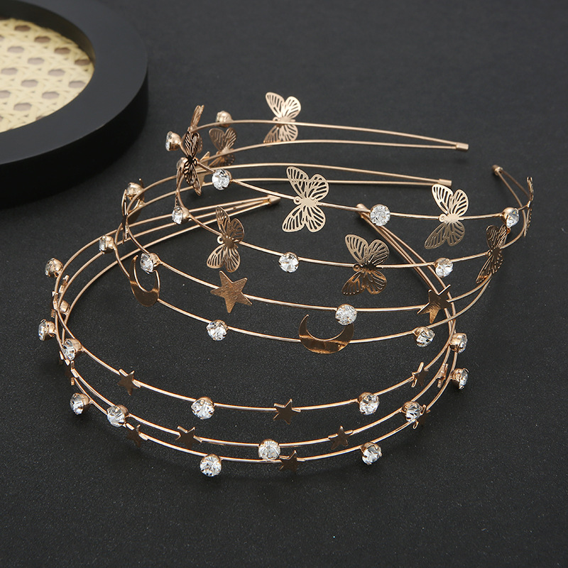 Retro Butterfly Metal Plating Rhinestones Hair Band 1 Piece display picture 4