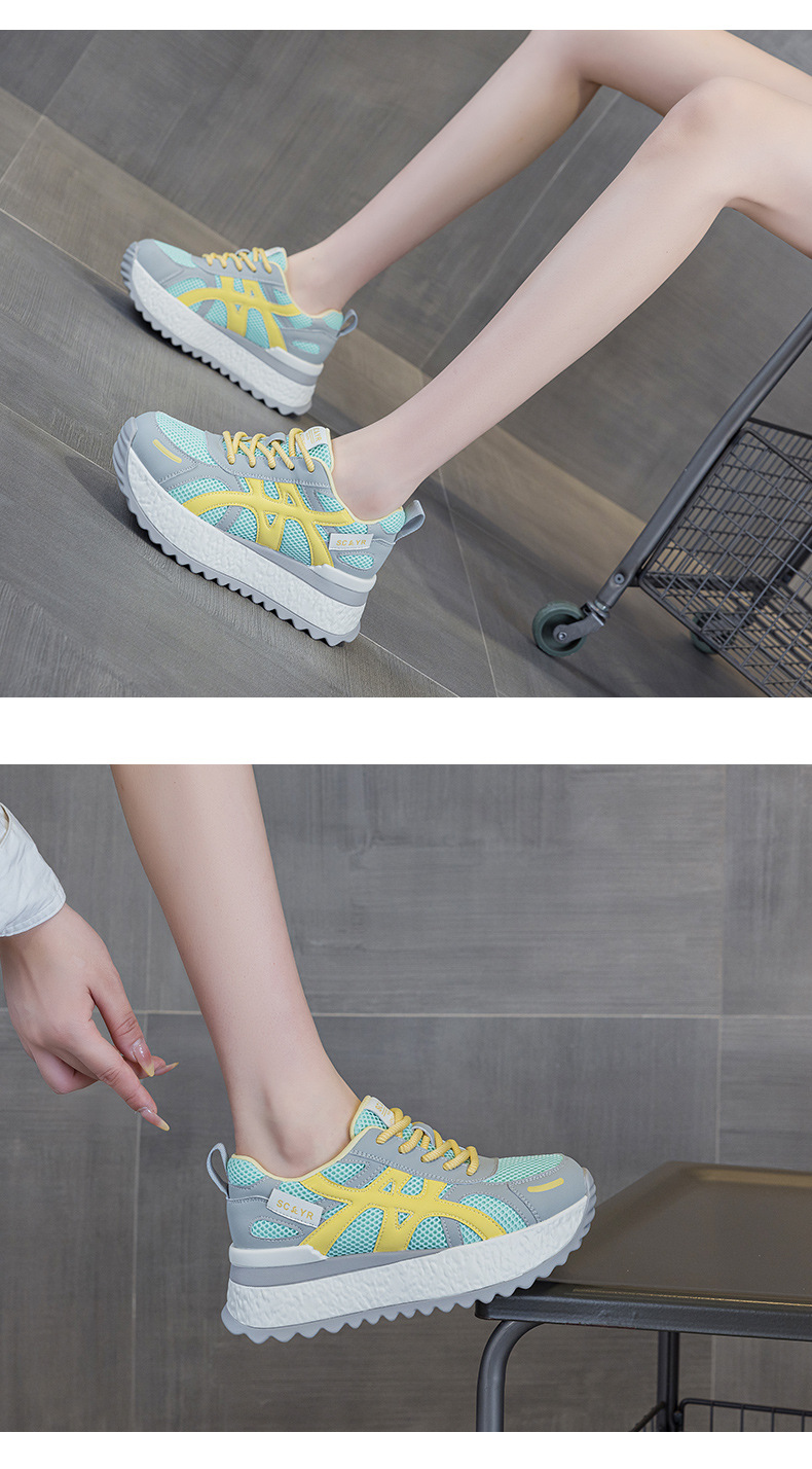 Giày sneaker nữ đế dày chunky phong cách thể thao thời trang mới thu 2026 — M2878 đen, M 2878m màu, M2878 màu đỏ, M2878 màu xanh lá cây chi tiết 11