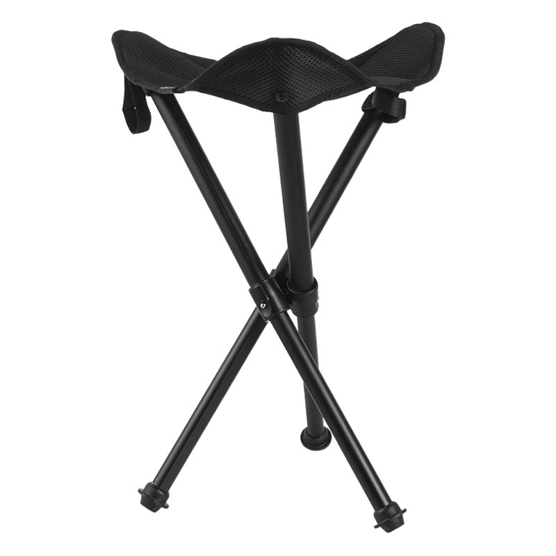 NOBANA al aire libre gran triángulo taburete de aleación de aluminio portátil de pesca de tres patas silla plegable banco de camping picnic Maza