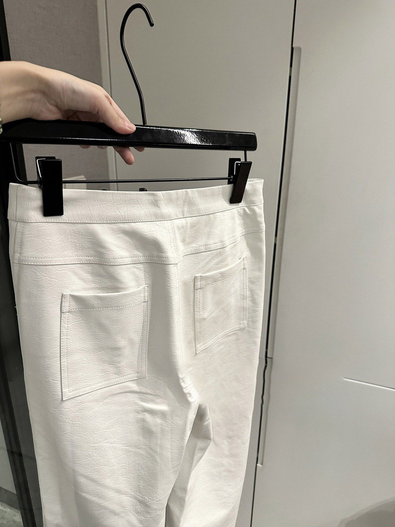 Du のアメリカンホワイトテクスチャーカジュアルパンツ V 字型ウエストスカルプパンツ女性の秋の新しいハイウエストストレートデザインパンツ