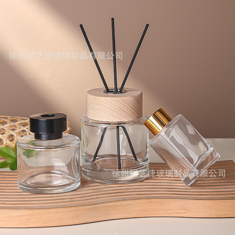 Spot botella de aromaterapia cilíndrica 100ml botella vacía de aromaterapia botella volatilizadora de perfume decoración de botella de incienso de expansión sin fuego interior