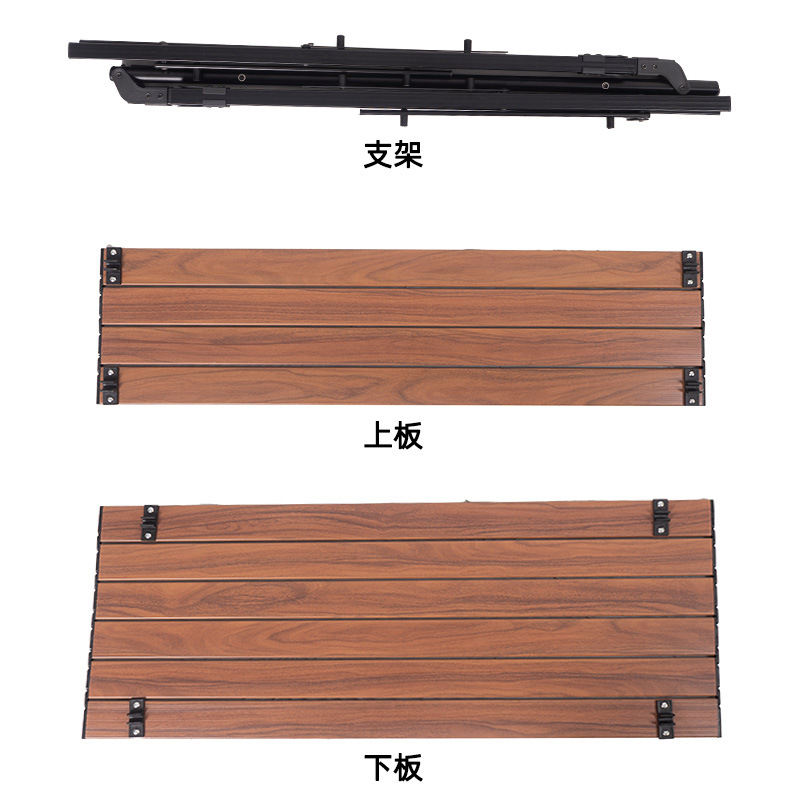 CLS aleación de aluminio al aire libre de doble capa de almacenamiento rack patio balcón almacenamiento rack auto-conducción viaje coche camping soporte portátil