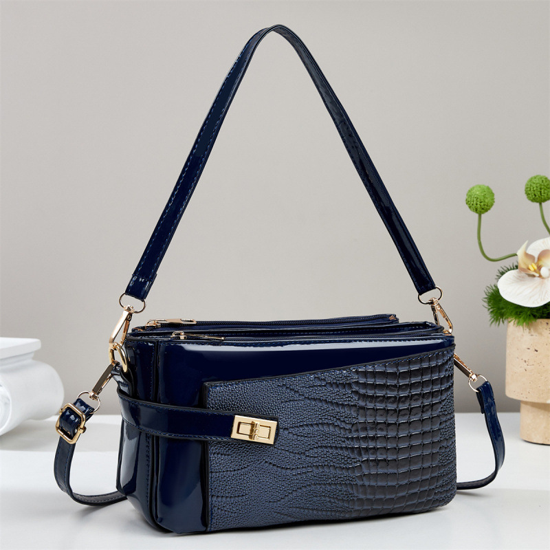 Bolso Cuadrado Pequeño con Estampado de Cocodrilo para Mujer de PU con Cierre de Cremallera para Uso Diario image 8