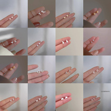 设计感小巧女耳钉2025新款高级感珍珠耳环耳骨钉蝴蝶百搭简约耳饰