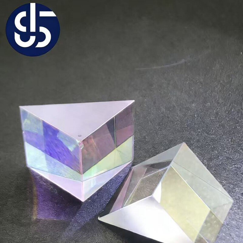 Right-Angle Prism K9 Isosceles Right-Angled Triangular Reflective Prism with Surface Coating for Machine Vision/Laser Instruments