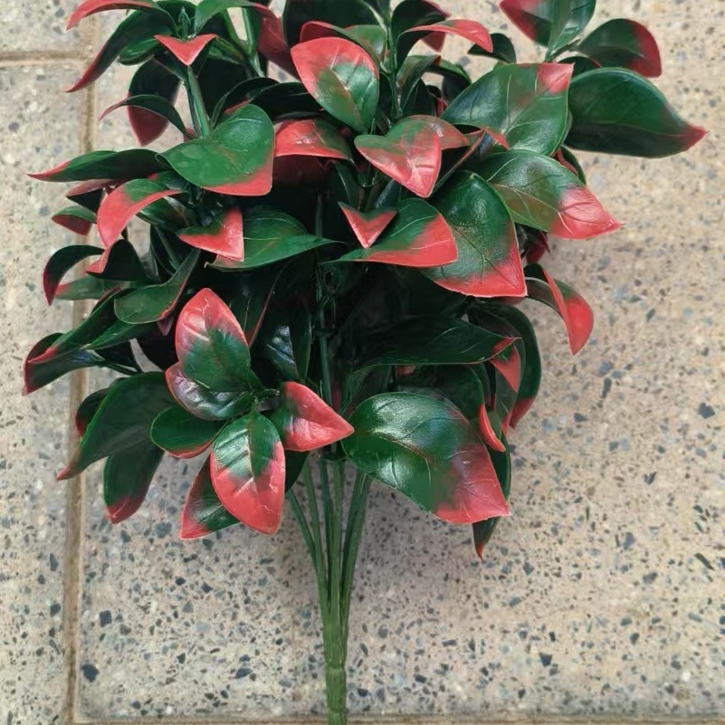 Plantas verdes artificiales pequeñas plantas retardantes de llama B1 SGS certificación de la UE informe retardante de llama simulación de plantas artificiales de haz
