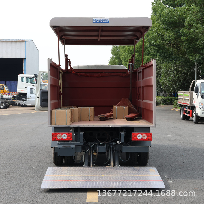 10-Barrel Electric Hydraulic Tailboard Trash Truck, New Energy Kitchen Waste Truck, Door-To-Door Delivery