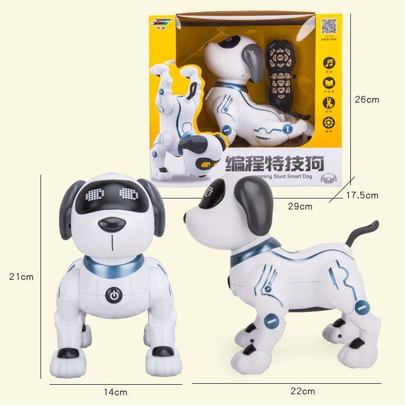 Control remoto inteligente acrobacias robot perro programable perro eléctrico canta y baila robot juguetes para niños al por mayor
