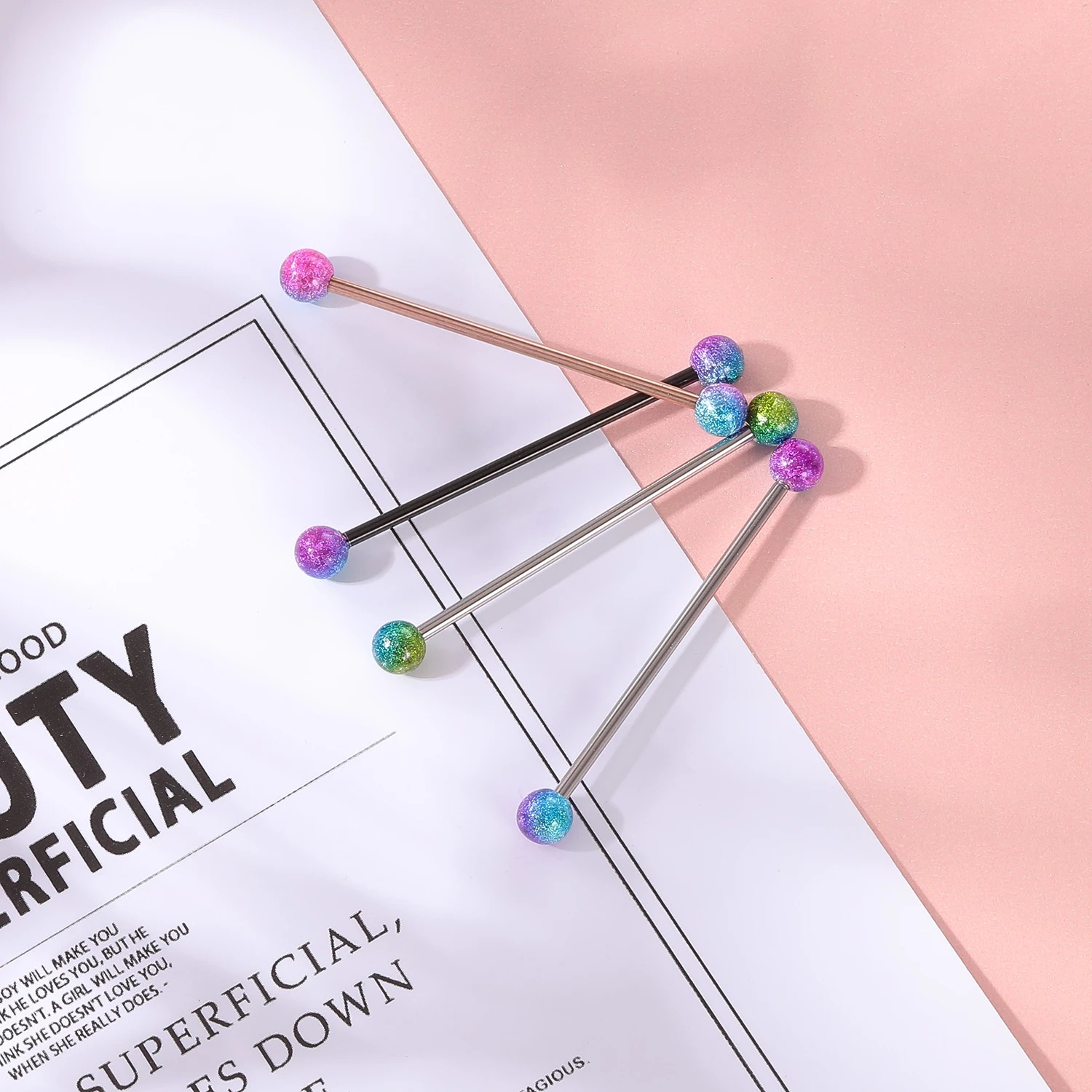 316L Titanium Steel Punk Style Bridge Ear Nail Retro Wine Nail Ear Puncture Earring detail image 14