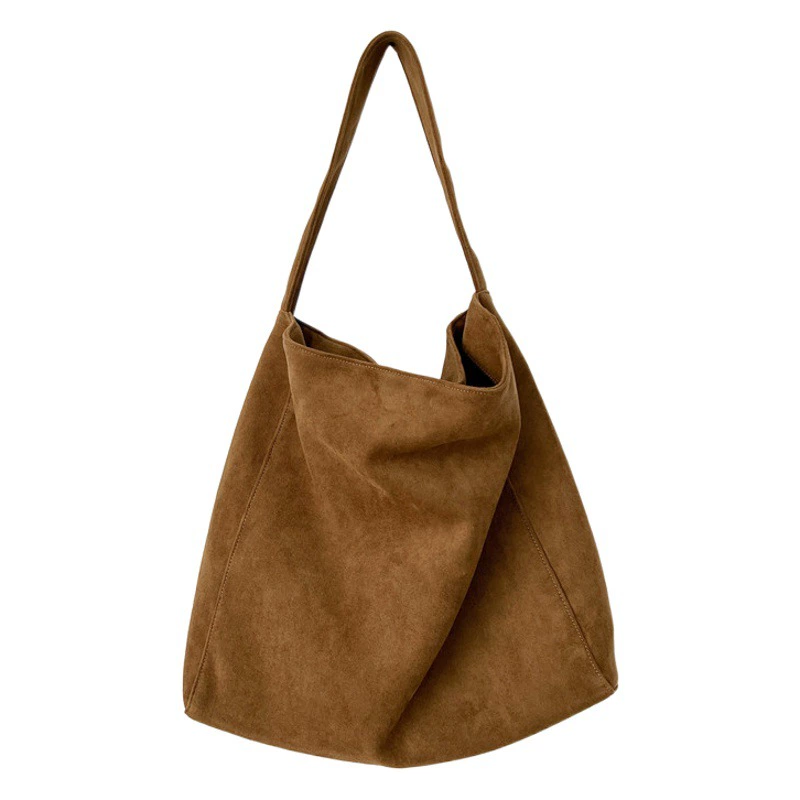 Осень и зима новая матовая замшевая сумка Тотт сумка большой вместимости для поездок на отдых на плечо модная сумка для внешней торговли