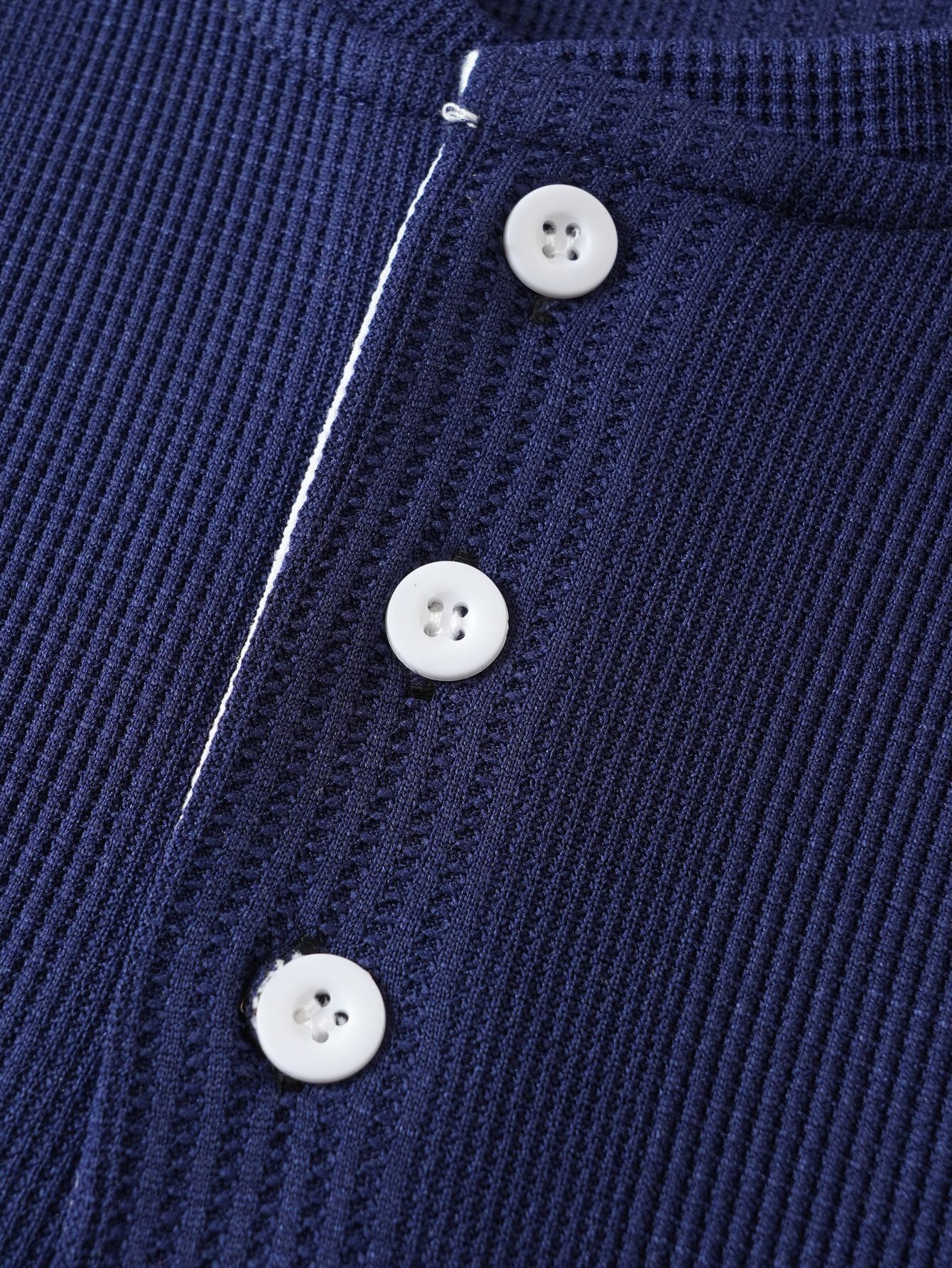 Men's Clothing Men's Summer Shirt Long Sleeve Round Neck Vertical Stripe Style Henry Base T-Shirt For Formal & Casual_viptrois.com