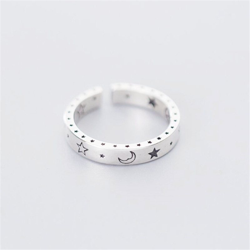 South Korea star moon index finger ring retro fivepointed star ringpicture1