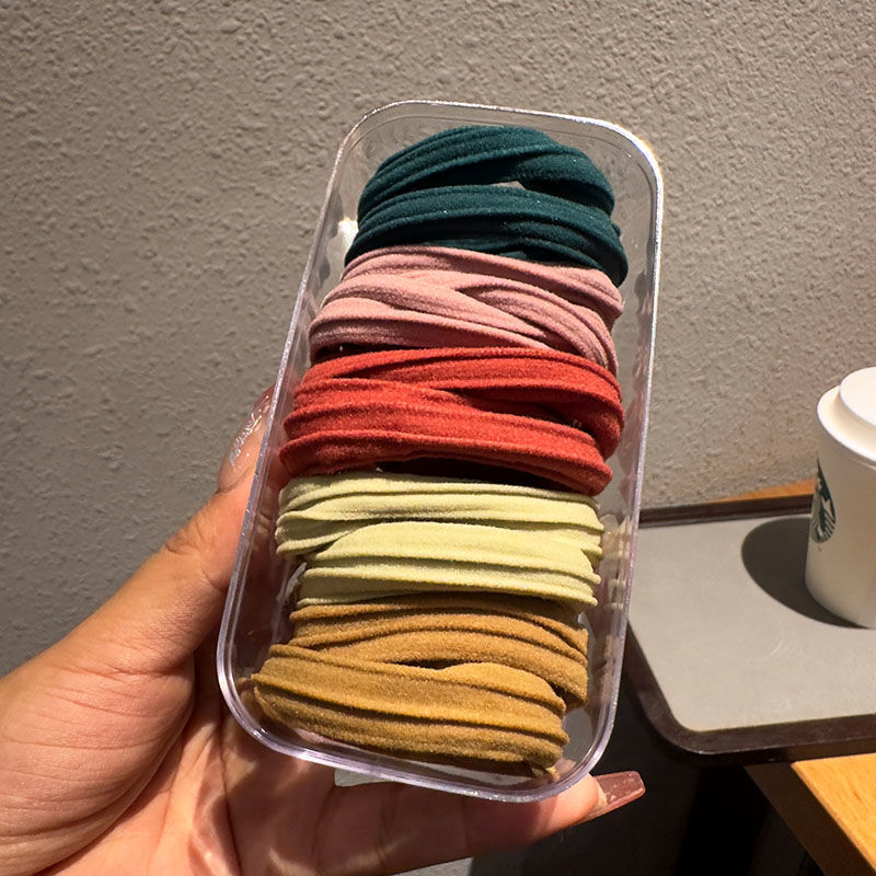 Otoño y invierno 2024 nuevo cabello de alta calidad cuerdas elásticas de cabello cuerdas de cola de caballo de alta altura elásticas anillo de cabello duradero