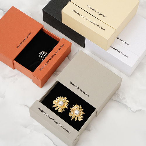 Red Book Same Style Double Layer Drawer Box for Ring Earring Necklace Bracelet Pendant, Pin Nail Dressing Accessories Box