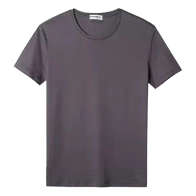 Camiseta de seda de hielo de estilo japonés Manga corta de los hombres color sólido verano delgado de secado rápido estiramiento modal algodón sensible al hielo Top Media manga moda