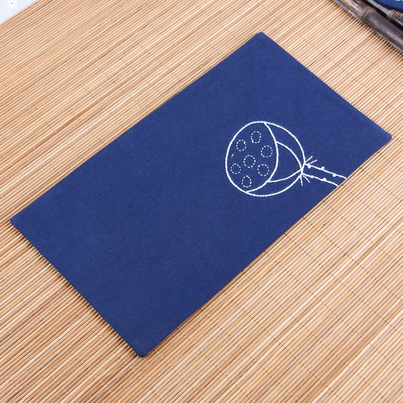 Paquete de material de bordado hecho a mano de bricolaje conjunto de tela estera de té montaña regalo creativo bordado paquete de material principiante