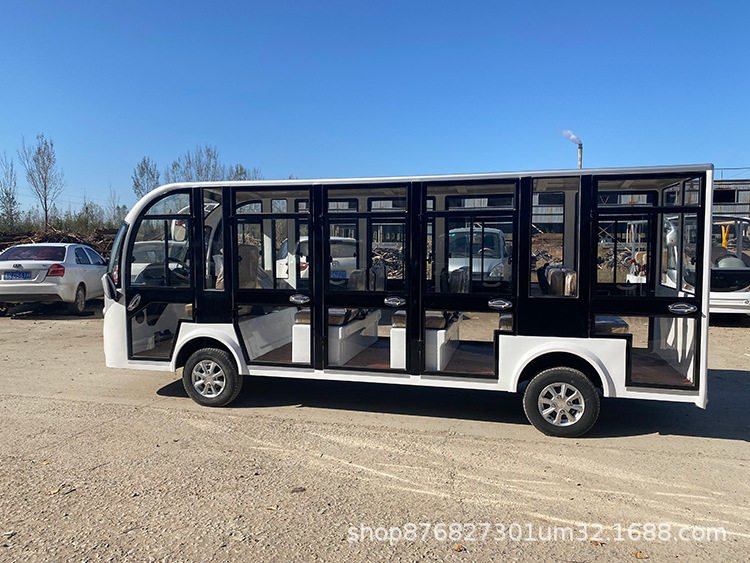 Electric Sightseeing Vehicles for Tourist Attractions, 11-23 Seats, Fully Enclosed, for Real Estate Sales Offices, Reception Vehicles, Factories, and Schools