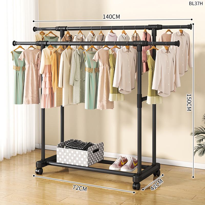 더블 폴 블랙 더블 길이 플러스 휠