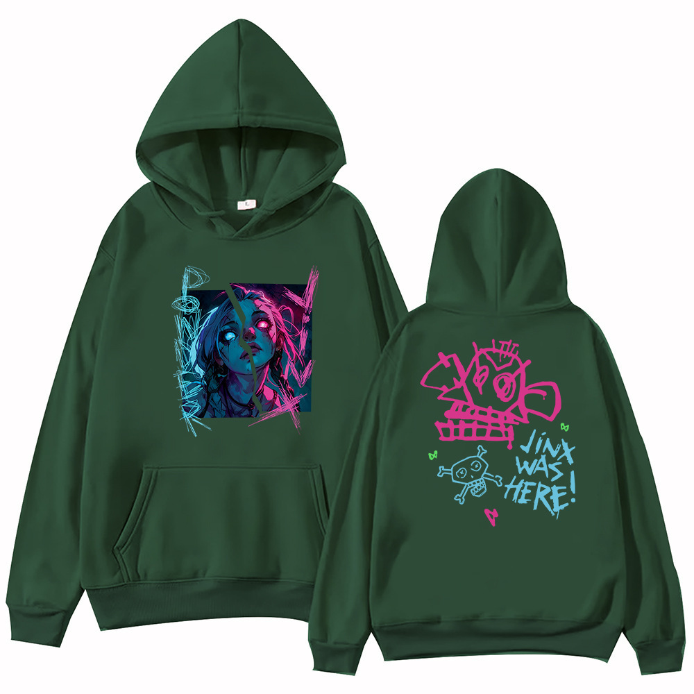 Arcane Broken Jinx Graffiti Art Hoodie Harajuku Pullover Top