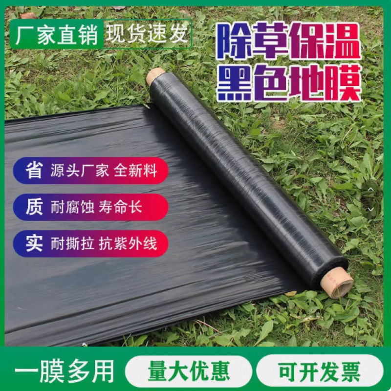 农用种植加厚黑地膜保湿塑料薄膜防冻保暖除草保温大