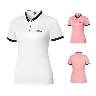 New Golf Women's Short-Sleeved T-Shirt Sweat-Absorbent Polo Shirt Jersey Slim Fit Breathable Quick-Drying Versatile Golf Clothes