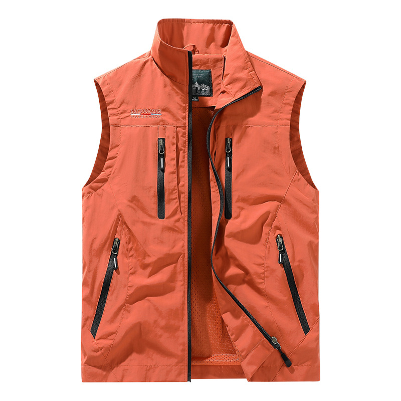 Outdoor Photography Vest Men's Autumn and Winter Multi-Pocket Loose Vest for Young and Middle-Aged People Workwear Casual Jacket Vest