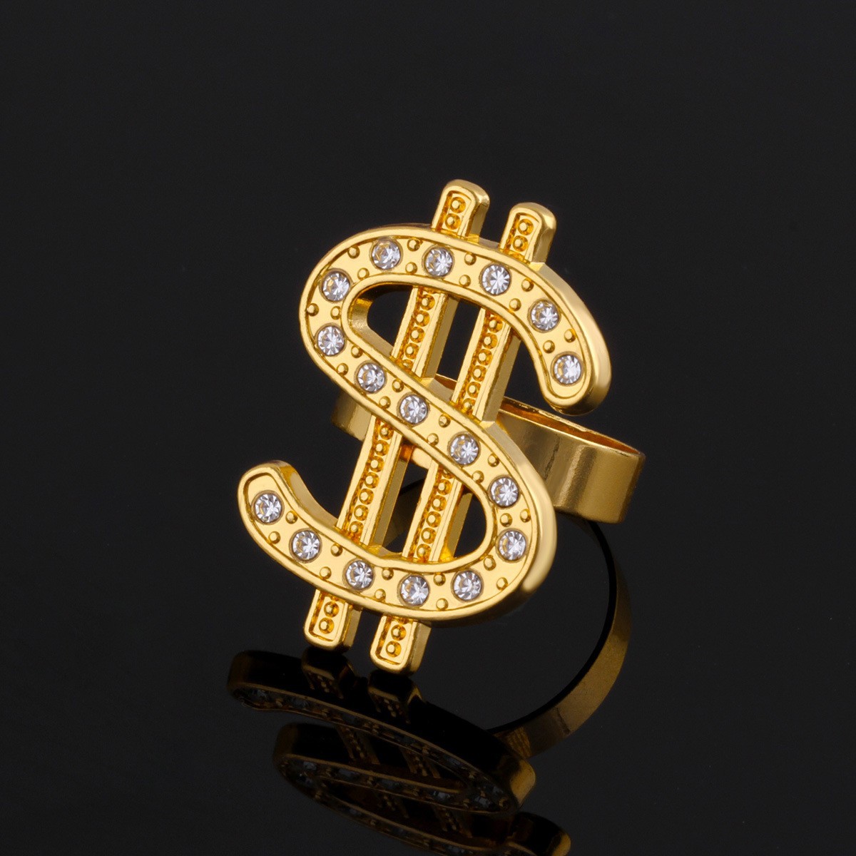 Hip-hop Dollar Ring Für Herren Und Damen Modischer Statement-schmuck_voghion.com