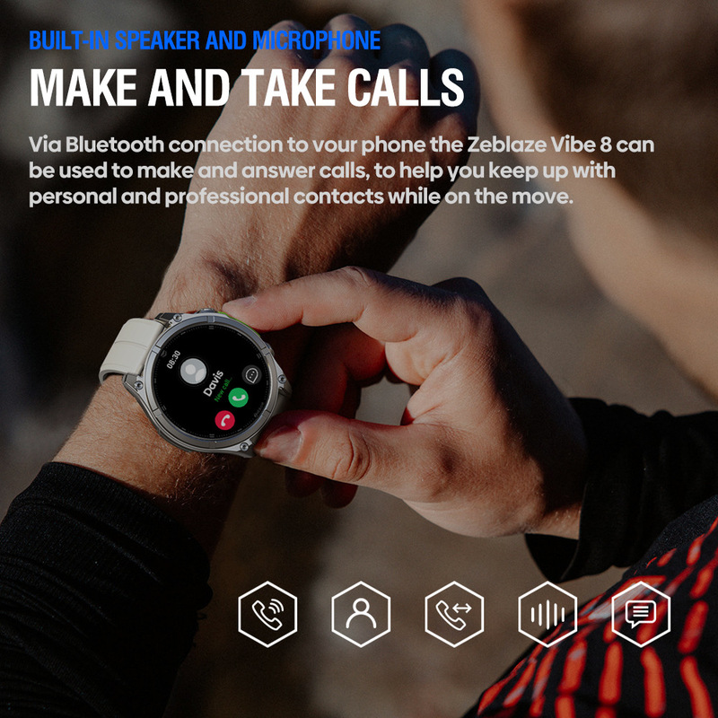 Zeblaze VIBE 8智能手表AMOLED显示屏内置手电筒蓝牙通话心率计步|undefined